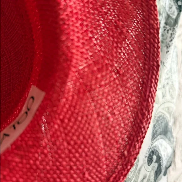 VINTAGE TINA TOO Elegant Red Wide-Brim Hat VINTAGE TINA TOO Elegant Red Wide-Brim Hat main image 3